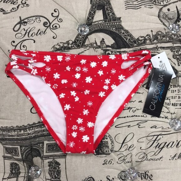 California Waves Juniors'Strappy Swim Bottom - Picture 2 of 6